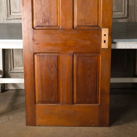 #55115 32x80 Antique 4 Panel Wood Interior Door image 3