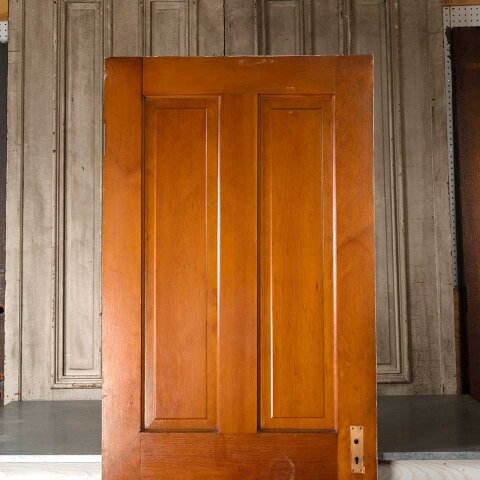 #55116 32x80 Antique 4 Panel Wood Interior Door image 2