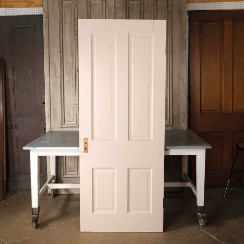#55116 32x80 Antique 4 Panel Wood Interior Door image 4