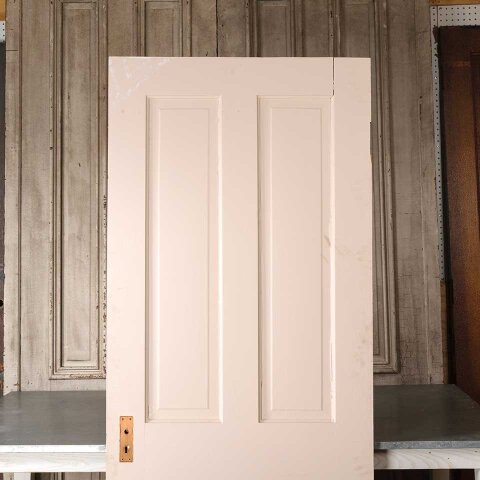 #55116 32x80 Antique 4 Panel Wood Interior Door image 5