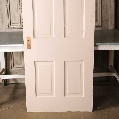 #55116 32x80 Antique 4 Panel Wood Interior Door image 6