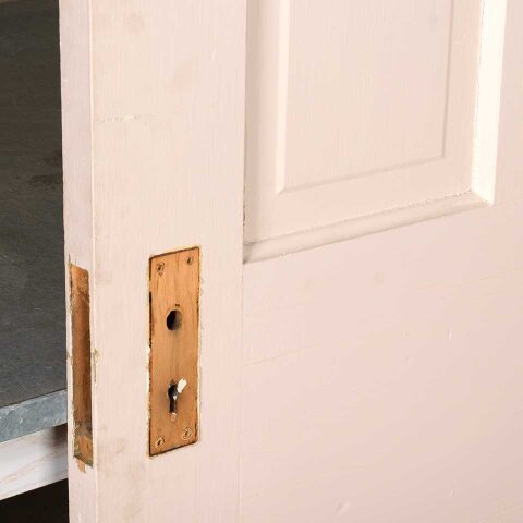 #55116 32x80 Antique 4 Panel Wood Interior Door image 7