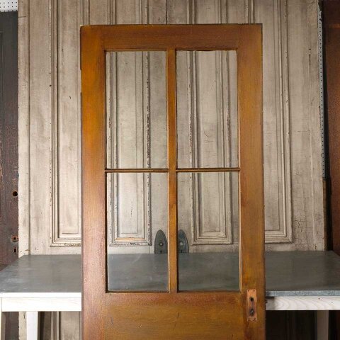 #55117 32x79 Salvaged Antique 4 Lite Entry Door image 6