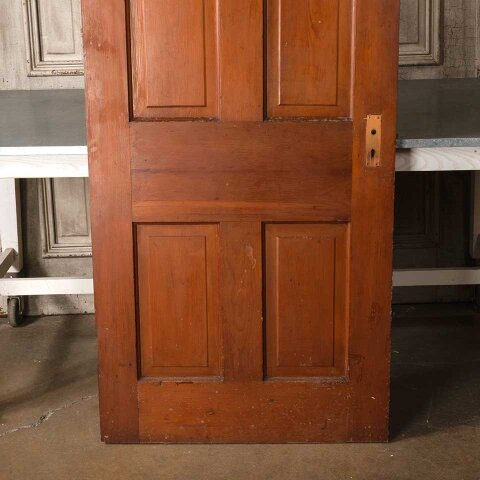 #55119 32x80 Antique 4 Panel Wood Interior Door image 3