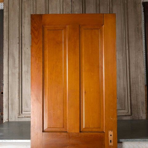 #55121 32x80 Antique 4 Panel Wood Interior Door image 2