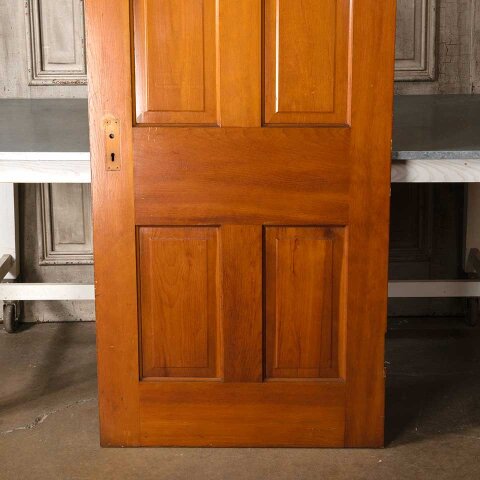 #55121 32x80 Antique 4 Panel Wood Interior Door image 7
