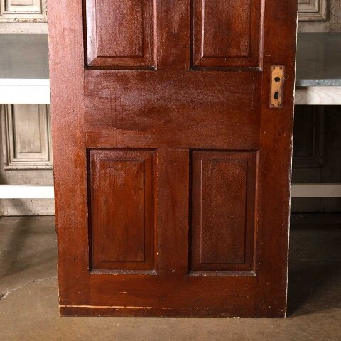 #55122 32x79 Antique 4 Panel Wood Interior Door image 3