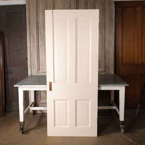 #55122 32x79 Antique 4 Panel Wood Interior Door image 5