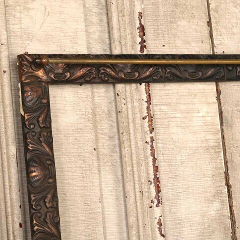 #55141 25x31 Antique Cast Iron Fireplace Surround image 2