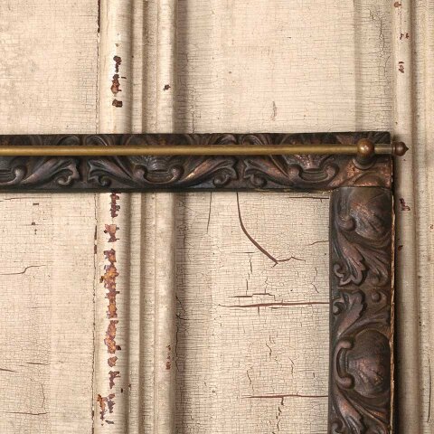 #55141 25x31 Antique Cast Iron Fireplace Surround image 4