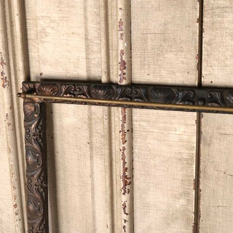 #55141 25x31 Antique Cast Iron Fireplace Surround image 6