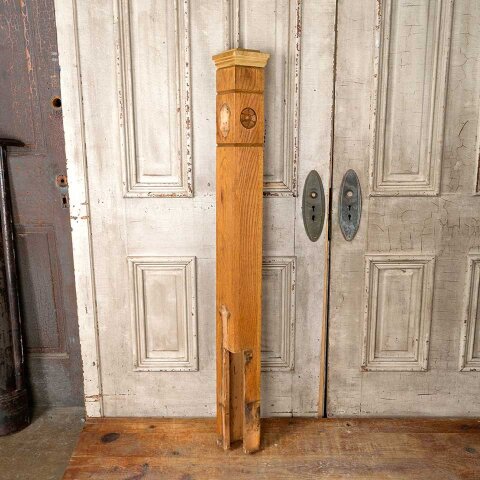 #55159 53" Antique Oak Wood Staircase Newel Post image 4