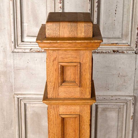 #55160 44" Antique Oak Staircase Newel Post image 2