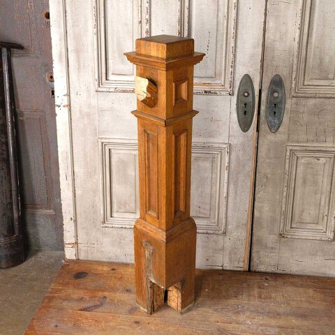 #55160 44" Antique Oak Staircase Newel Post image 5