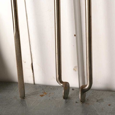 #55161 Vintage Brass & Metal Fireplace Tool Set image 4