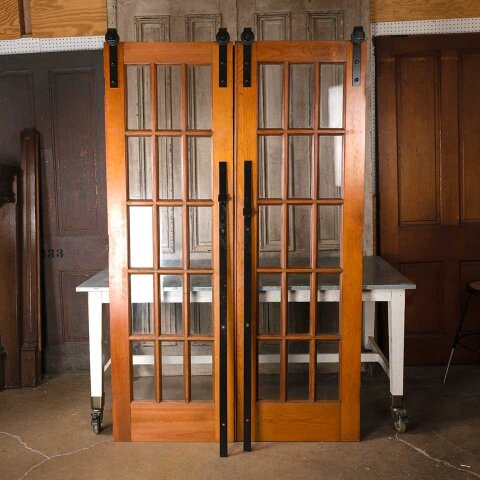 #55167 53x83 Vintage 15 Lite French Sliding Doors image 5