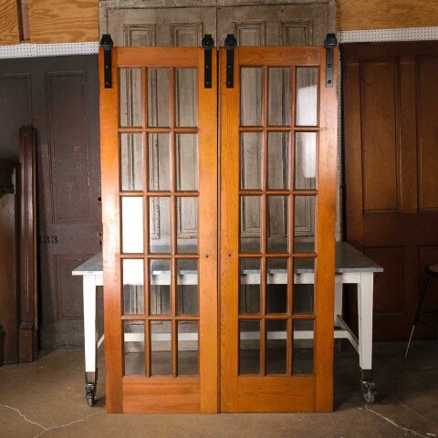 #55167 53x83 Vintage 15 Lite French Sliding Doors image 7