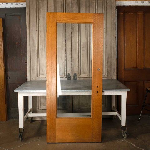 #55168 34x79 Antique Oak Full View Entry Door image 6
