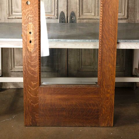 #55168 34x79 Antique Oak Full View Entry Door image 3