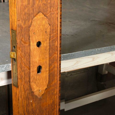 #55168 34x79 Antique Oak Full View Entry Door image 4