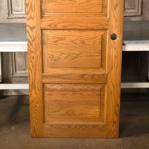 #55174 30x76 Salvaged 4 Panel Oak Interior Door image 3