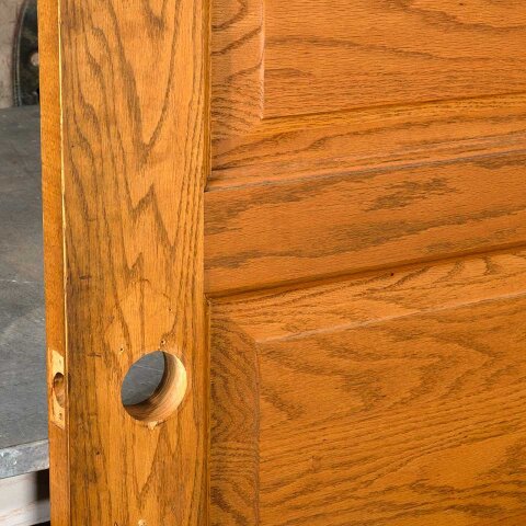 #55174 30x76 Salvaged 4 Panel Oak Interior Door image 7