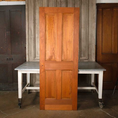 #55175 30x80 Antique 4 Panel Wood Interior Door image 4