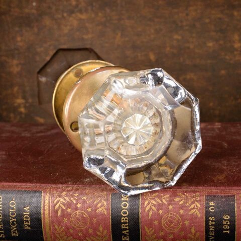 Antique Glass Doorknob Door Hardware Set