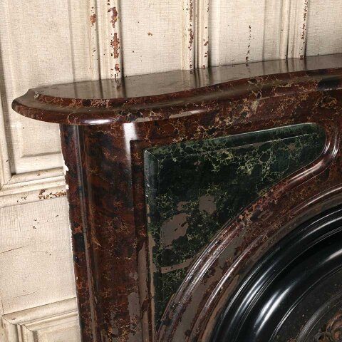#55243 50x44 Antique Iron Fireplace Mantel & Cover image 2