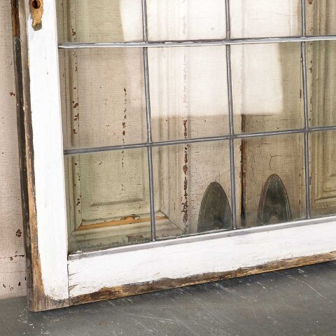 #55247 34x42 Antique Leaded Glass Window Sash image 3