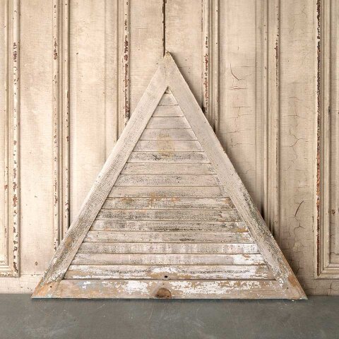 #55250 34x31 Antique Painted Wood Triangle Shutter image 5