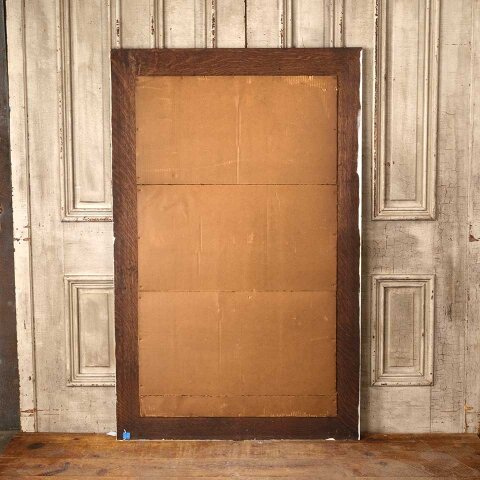 #55254 38x60 Antique Oak Framed Beveled Mirror image 7