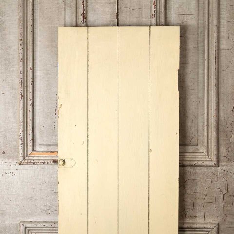 #55258 17x55 Antique Slatted Wood Cabinet Door image 2