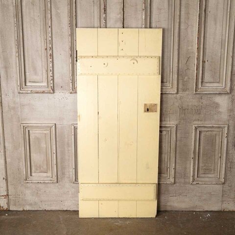 #55259 22x52 Antique Slatted Wood Cabinet Door image 5