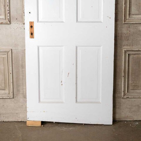 #55268 30x76 Salvaged Antique 4 Panel Interior Door image 5