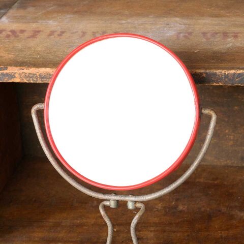 #55307 5" Antique Metal Two-Sided Hand Mirror image 3