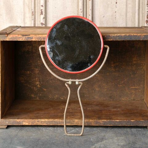 #55307 5" Antique Metal Two-Sided Hand Mirror image 4