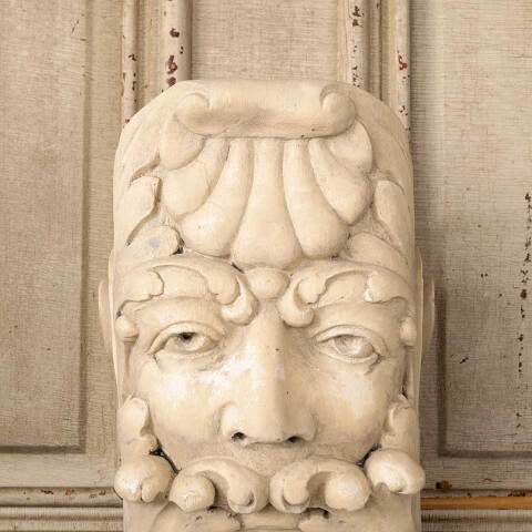 #55315 Cast Plaster Leaf Mouth Head Corbel Bracket image 4