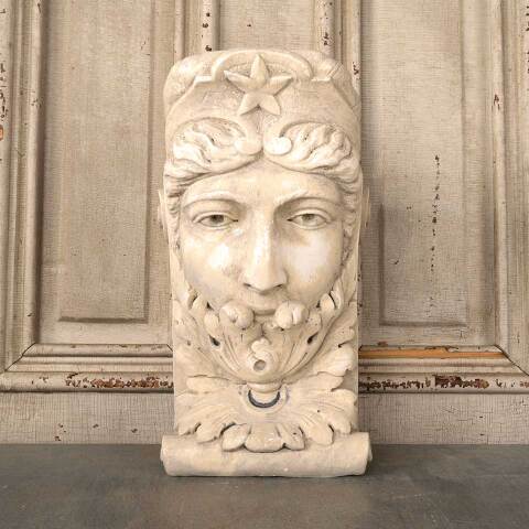 #55316 Cast Plaster Star Lady Head Corbel Bracket image 6