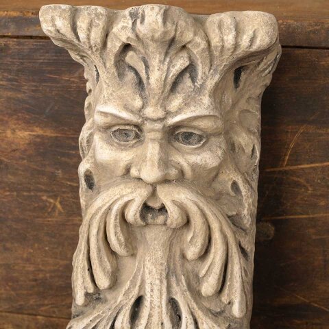 #55318 Cast Plaster Greenman Shelf Wall Hanging image 4