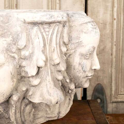 #55320 Plaster Figural Candle Holder Planter Bowl image 3