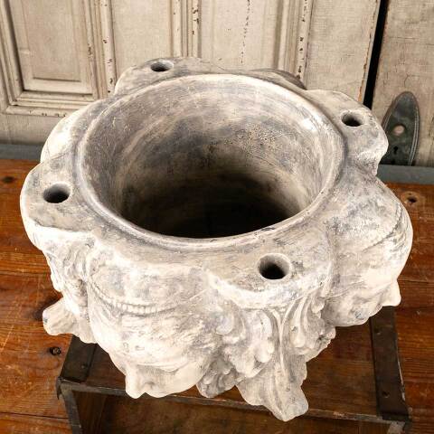 #55320 Plaster Figural Candle Holder Planter Bowl image 4