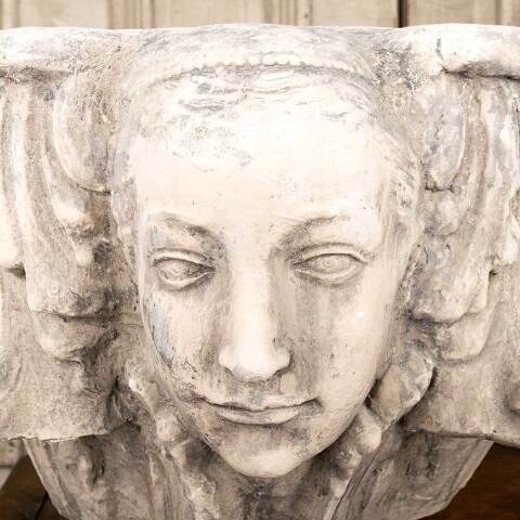 #55320 Plaster Figural Candle Holder Planter Bowl image 5