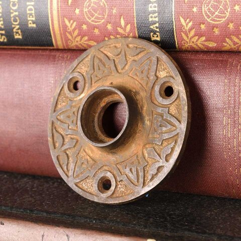 Antique Ornate Cast Iron Doorknob Rosette