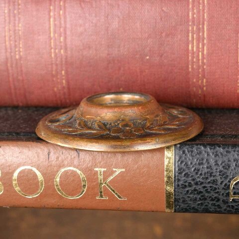 #55330 Antique Ornate Brass Doorknob Rosette image 5