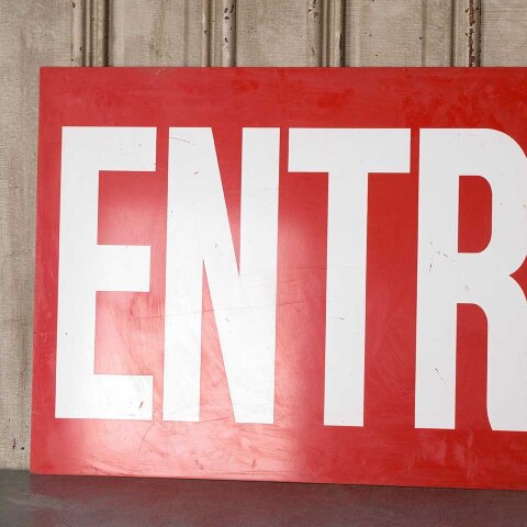 #55341 60x24 Salvaged Aluminum ENTRANCE Sign image 2