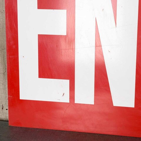 #55341 60x24 Salvaged Aluminum ENTRANCE Sign image 7