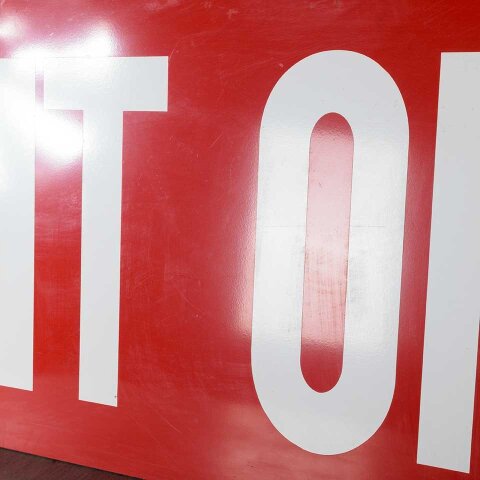 #55342 60x24 Salvaged Aluminum EXIT ONLY Sign image 4