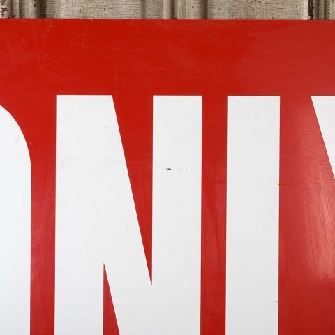 #55342 60x24 Salvaged Aluminum EXIT ONLY Sign image 5
