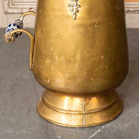 #55355 Antique Brass Fireplace Scuttle Bucket image 2